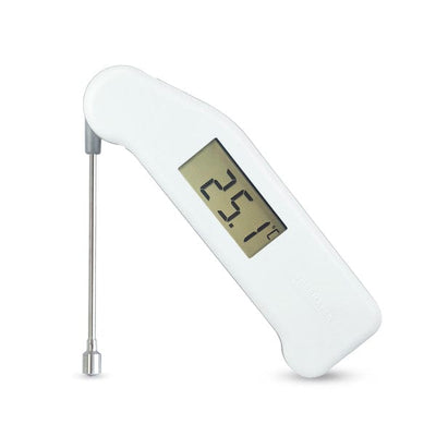 un thermomètre numérique Thermapen® Surface blanc sur fond blanc (Thermometer.fr).