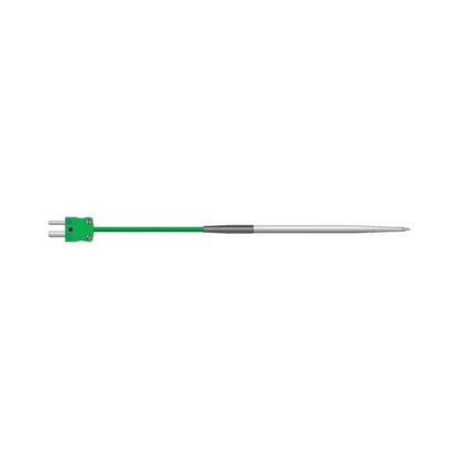 Une Sonde de pénétration à usage général verte sur fond blanc par Thermomètre.fr.