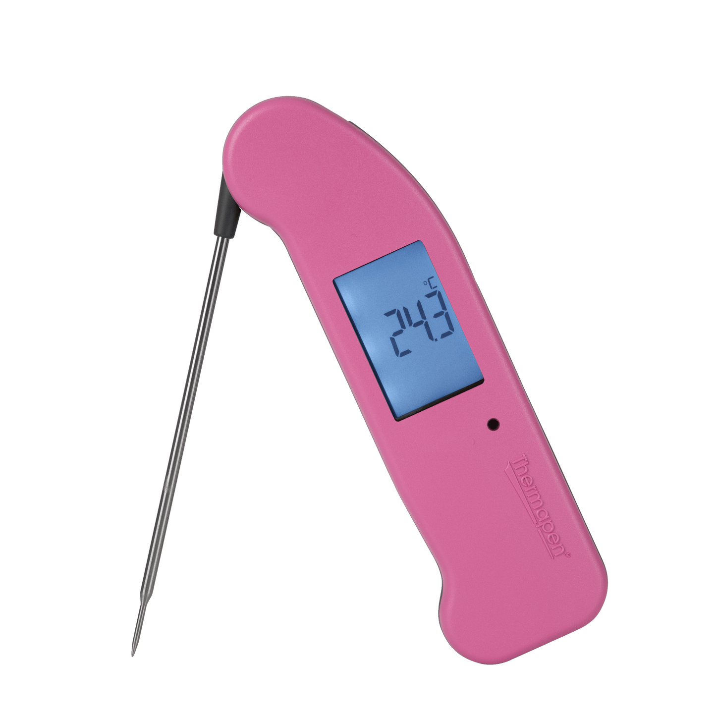 Un Thermapen® One de Thermometre.fr sur fond noir.