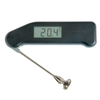 Un thermomètre numérique Thermapen® Pro-Surface Classic auquel est fixé un thermomètre de surface par Thermomètre.fr.