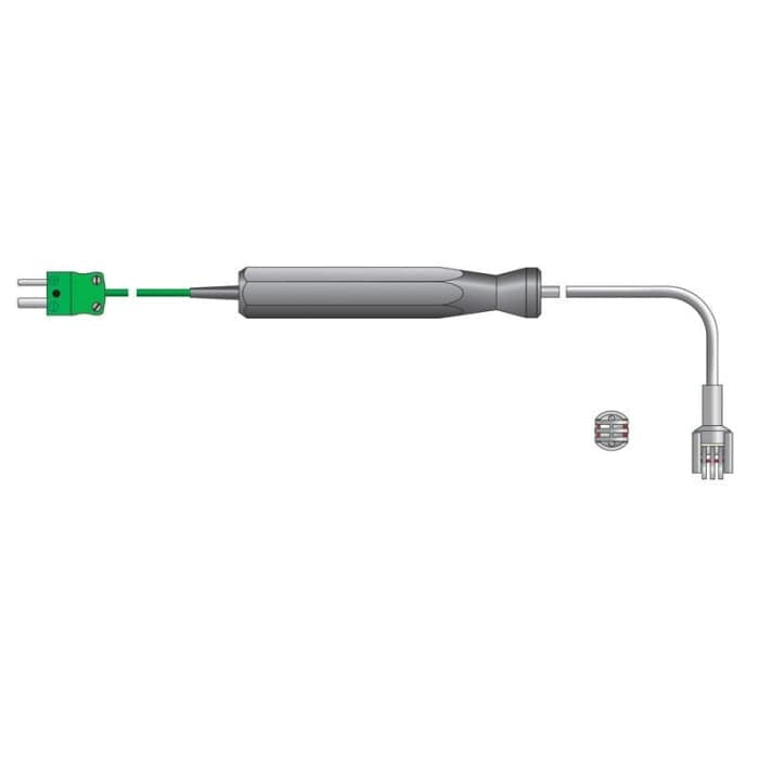 Un dispositif médical avec un fil vert pour la Sonde de température de surface Ø15 x 130 mm de Thermomètre.fr.