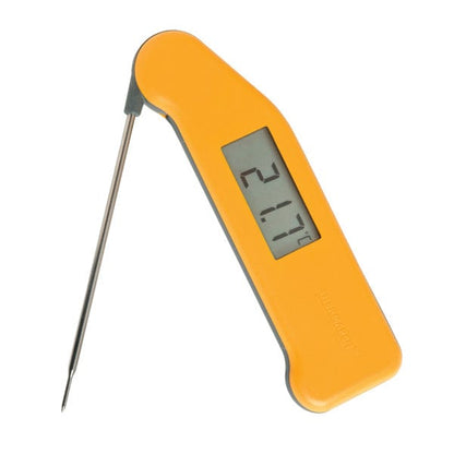 un thermomètre numérique Thermomètres Thermapen® Classic jaune sur fond blanc par Thermometre.fr.